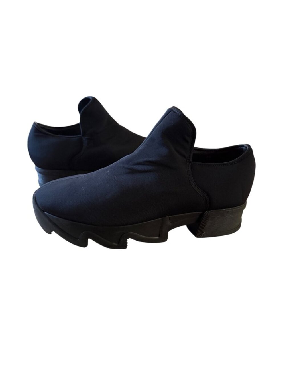 iRi New York WES Neoprene Black Slip-On Platform Shoes With Chunky Sole Size 40